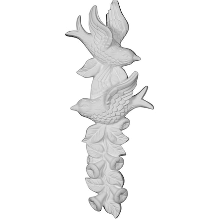 Ekena Millwork 4 3/4"W x 11 3/4"H x 1 3/8"P Bird Drop Onlay ONL04X11X01BI